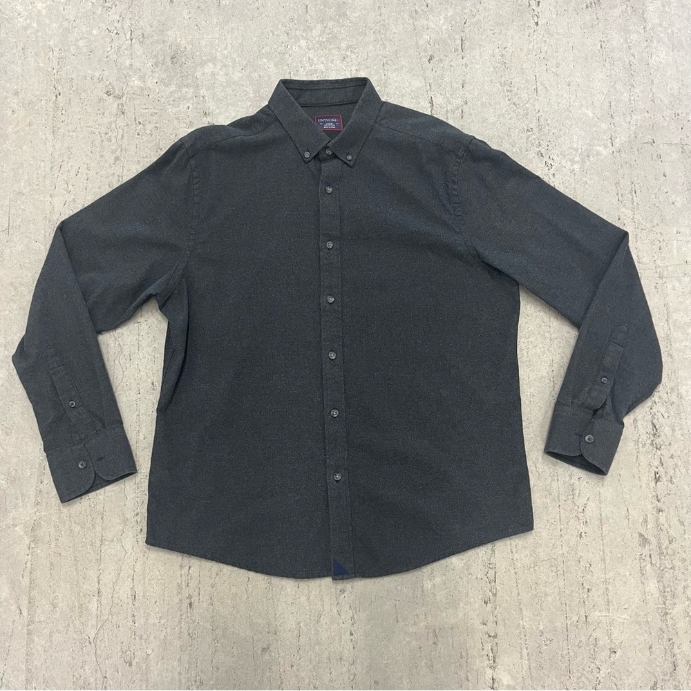 UNTUCKit Charcoal Gray Casual Button Down Shirt Costanti